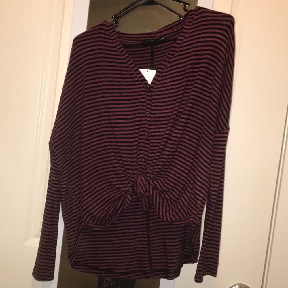 Out From Under Jojo Oversized Button-Front Top
